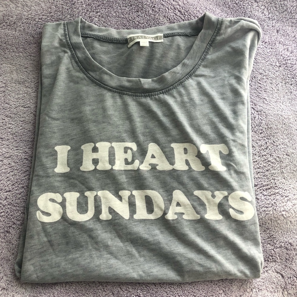PJ Salvage NWT I HEART SUNDAYS soft T-shirt